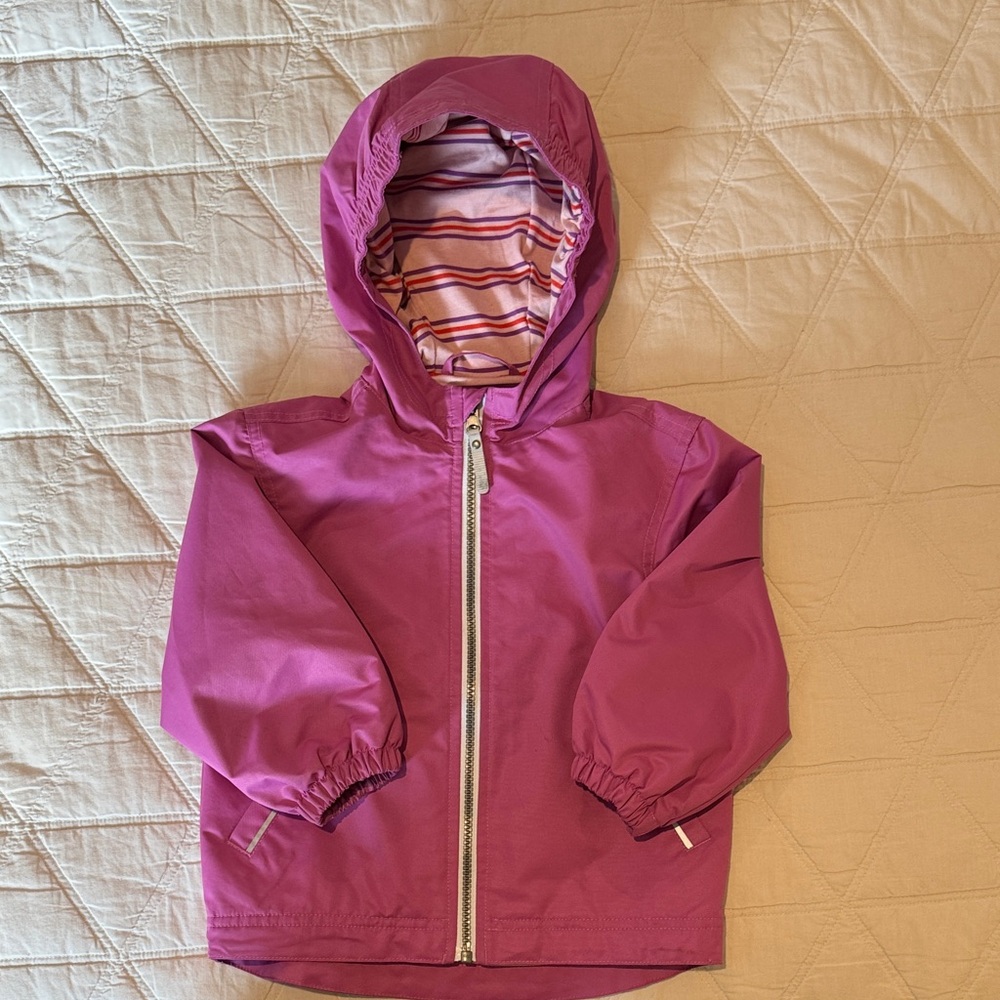 Hanna Andersson Pink Jacket with Striped Lining